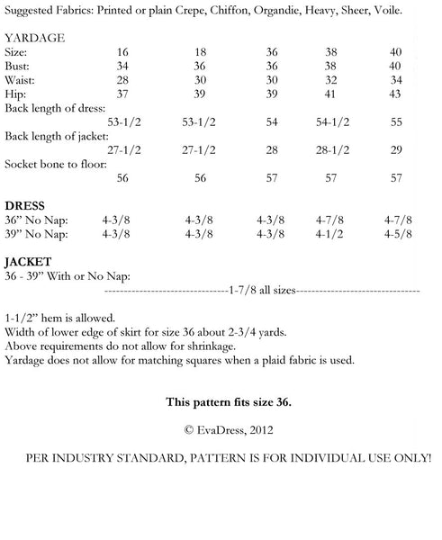 E-PATTERN 1934 Tea Frock & Jacket E1432