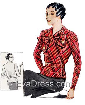 1934 Jabot Blouse B30-1572