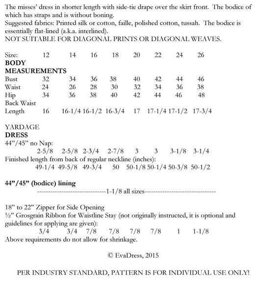 1957 Side Tie Dress 4425