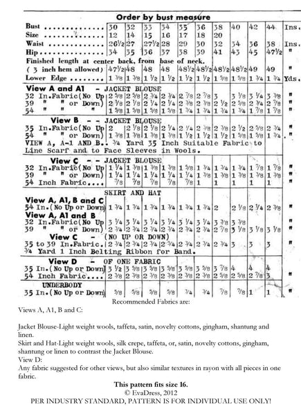 E-PATTERN 1933 Katharine Hepburn Ensemble E5156