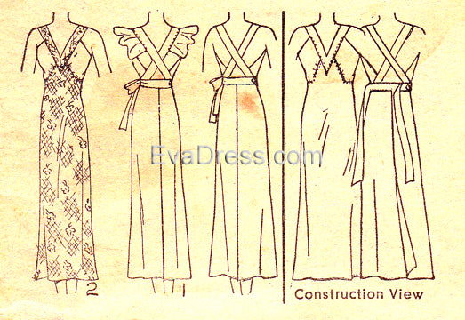 1930's House, Beach or Sports Dress, D30-6529 – EvaDress Patterns