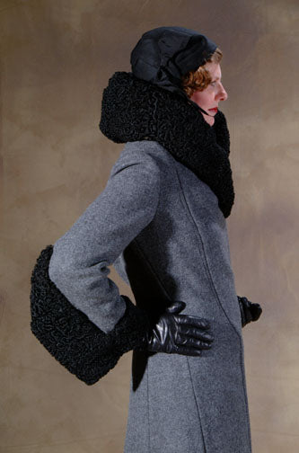 1929 Fur-Trimmed Coat with Large Collar C20-6611 – EvaDress Patterns
