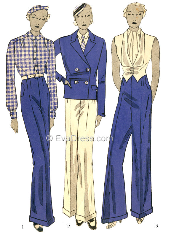 Pattern Tour, 1933 Simplicity Ladies' Tuxedo, SE30-1210