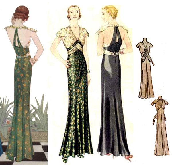 Pattern Tour, E30-6983 1932 Evening Gown – EvaDress Patterns