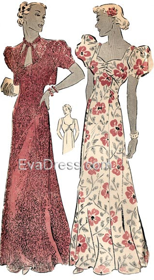 D30 Pattern Pattern Tour, D30-764 1930s Dress with Bolero – EvaDress Patterns
