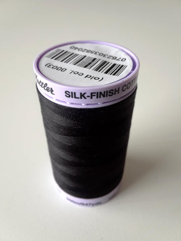 Mettler Silk Finish Thread 547 Yards - Black