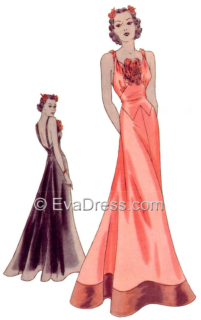 9405 - Evening Gown (1937) - FULL SIZED PRINT – Revival Designed