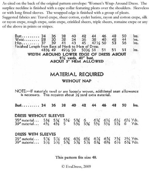 D30 Pattern 1936 Dress D30-2079 – EvaDress Patterns