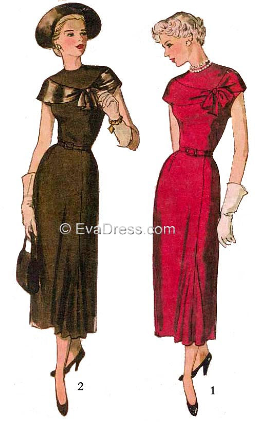 1949 Dresses, D40-2924 EvaDress Patterns 1949 Dresses, D40-2924 EvaDress Patterns