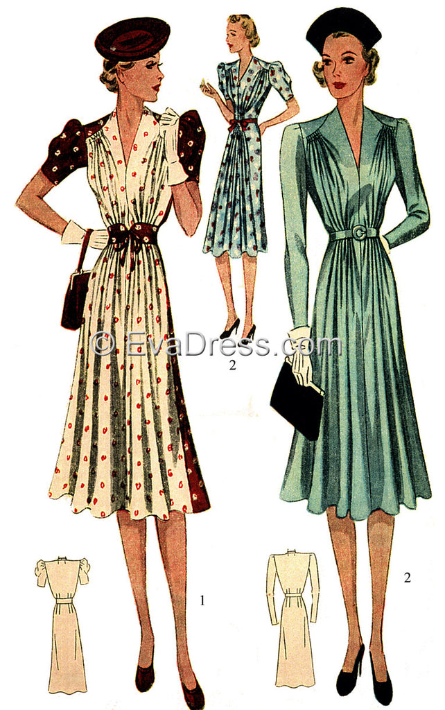 fashion 1938 dresses Women's fashion from 1938 Stock Photo