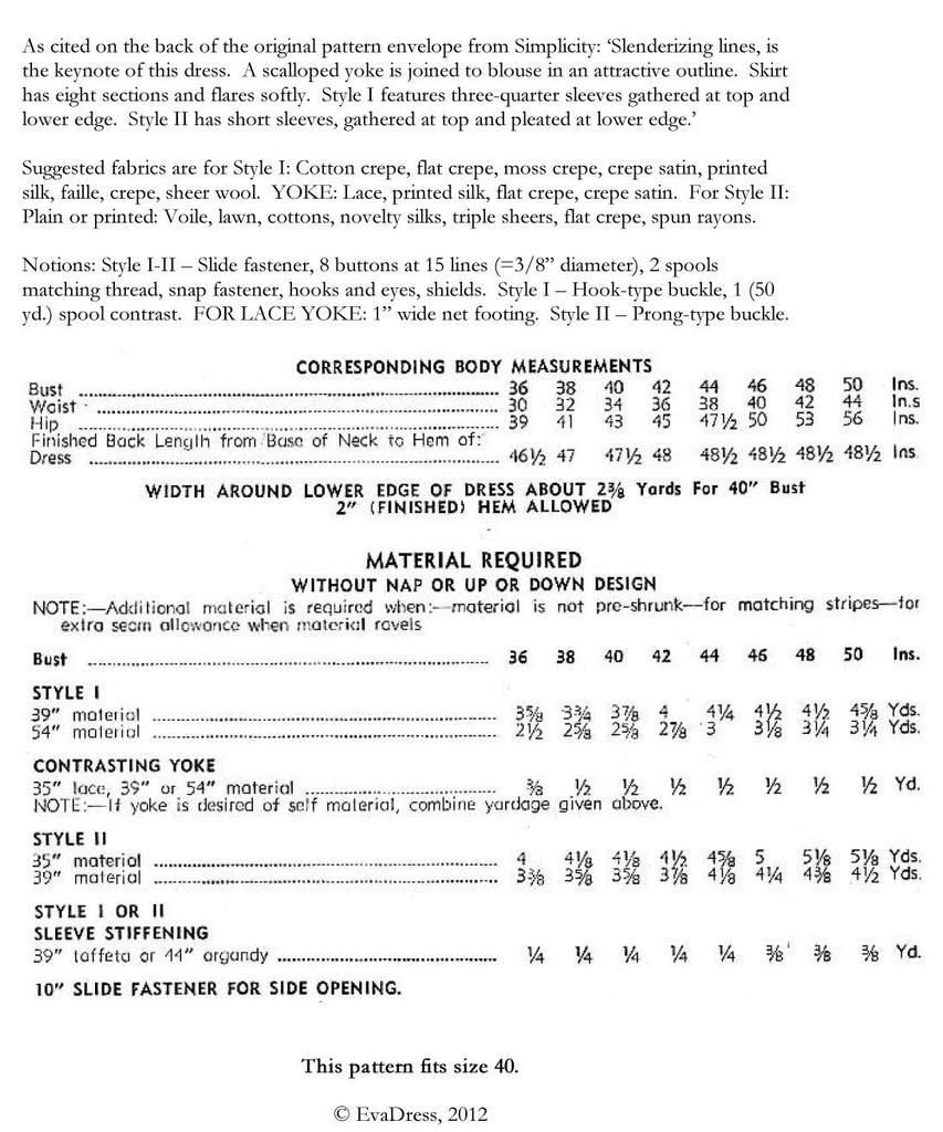 D30 Pattern 1939 Frocks D30-3288 – EvaDress Patterns