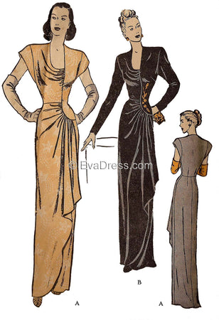 1940 Hooded Blouse, Wide Leg Trousers and Overalls SE40-3322