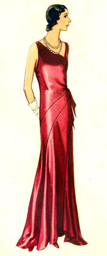 1930 Evening Gown E30-6298 EvaDress Patterns 1930 Evening Gown E30-6298 EvaDress Patterns