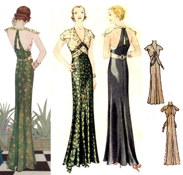 1932 Evening Gown E30-6983 – EvaDress Patterns