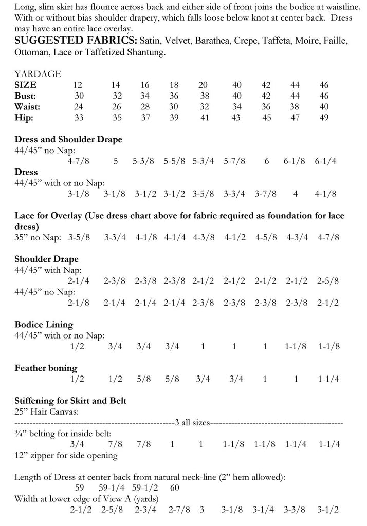 1952 Evening Gown, E50-713 – EvaDress Patterns