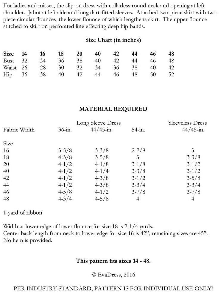 1927 Frock with Jabot D20-9797 – EvaDress Patterns