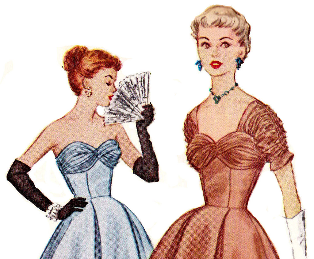 1953 Evening Dress E50-9509 EvaDress Patterns 1953 Evening Dress E50-9509 EvaDress Patterns